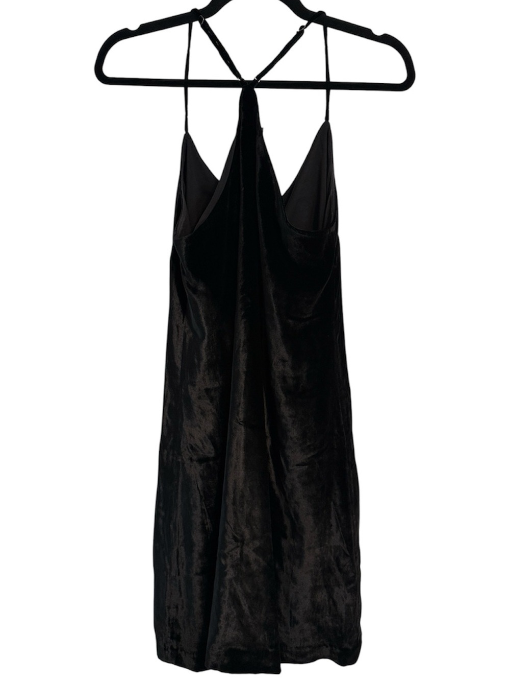 Madewell Black Velvet Mini Shift Dress - Picture 5 of 5